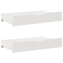 RAMA ŁÓŻKA Z SZUFLADAMI BIAŁA 75X190CM LITE DREWNO SOSNOWE
