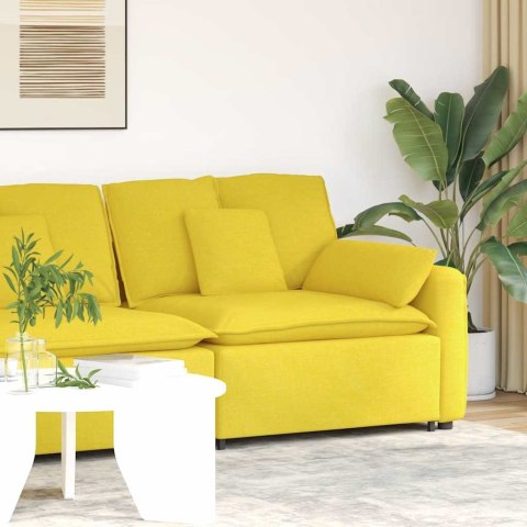 VidaXL Modułowy podłokietnik sofy modułowej z poduszkami jasnożółty