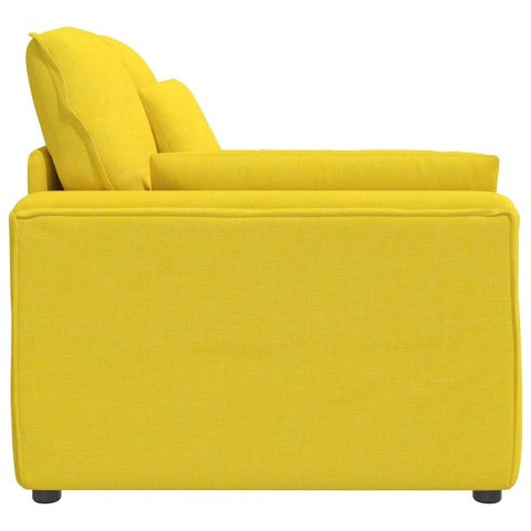VidaXL Modułowy podłokietnik sofy modułowej z poduszkami jasnożółty
