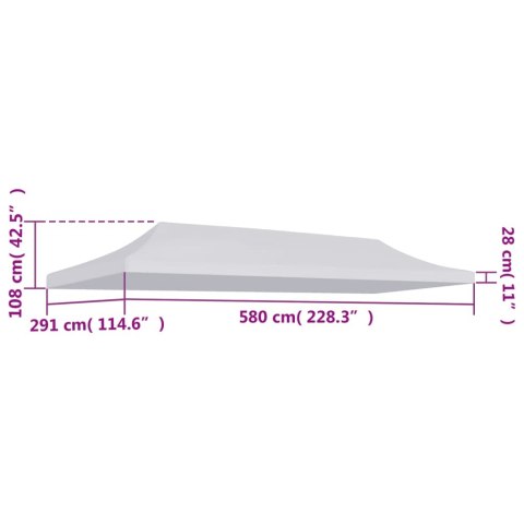 DACH NAMIOTU IMPREZOWEGO 3X 6M BIAŁY