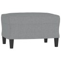 FOTEL Z PODNÓŻKIEM JASNOSZARY 60CM OBITY TKANINĄ