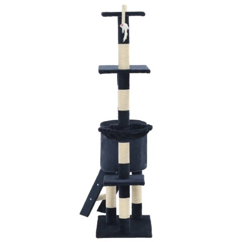 DRAPAK DLA KOTA ZE SŁUPKAMI SIZALOWYMI 138CM GRANATOWY