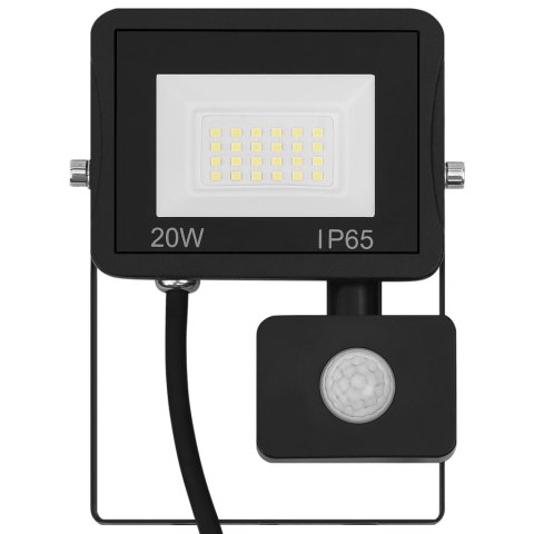 REFLEKTOR LED Z CZUJNIKIEM 20 W CIEPŁE BIAŁE ŚWIATŁO