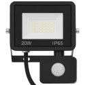 REFLEKTOR LED Z CZUJNIKIEM 20 W CIEPŁE BIAŁE ŚWIATŁO