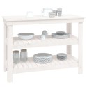 STOLIK ROBOCZY BIAŁY 110,5X50X80CM LITE DREWNO SOSNOWE