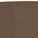 PODNÓŻEK BRĄZOWY 60X50X41CM TAPICEROWANY TKANINĄ