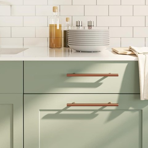 UCHWYTY DO SZAFEK 10 SZT. BRĄZ 160MM STAL NIERDZEWNA