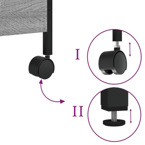 WÓZEK KUCHENNY SZARY DĄB SONOMA 50X30X70CM