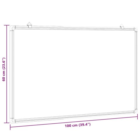 TABLICA MAGNETYCZNA 100X60X1,7CM ALUMINIOWA