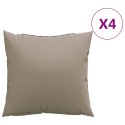 PODUSZKI OZDOBNE 4 SZT. TAUPE 40X40CM TKANINA