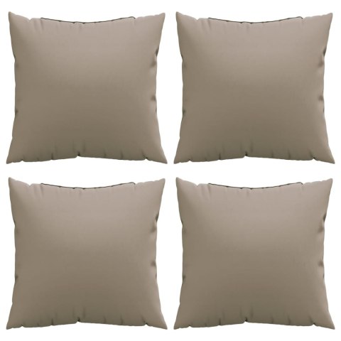 PODUSZKI OZDOBNE 4 SZT. TAUPE 40X40CM TKANINA