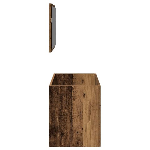 SZAFKA ŁAZIENKOWA Z LUSTREM STARE DREWNO