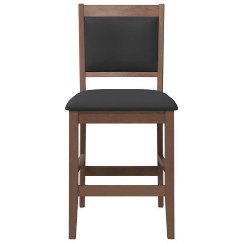 HOKERY BAROWE Z PODUSZKAMI 2 SZT. BRĄZOWE LITE DREWNO GUMOWE