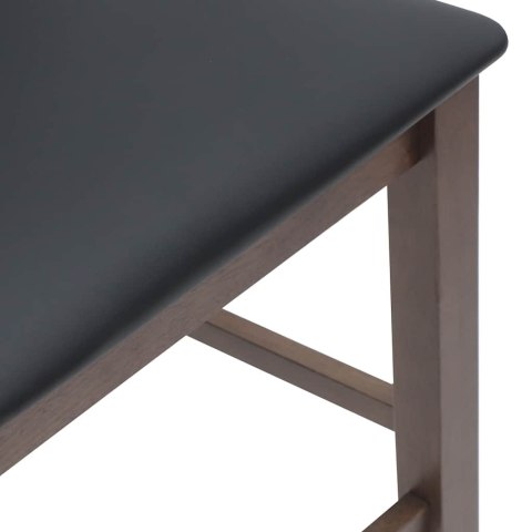 HOKERY BAROWE Z PODUSZKAMI 2 SZT. BRĄZOWE LITE DREWNO GUMOWE