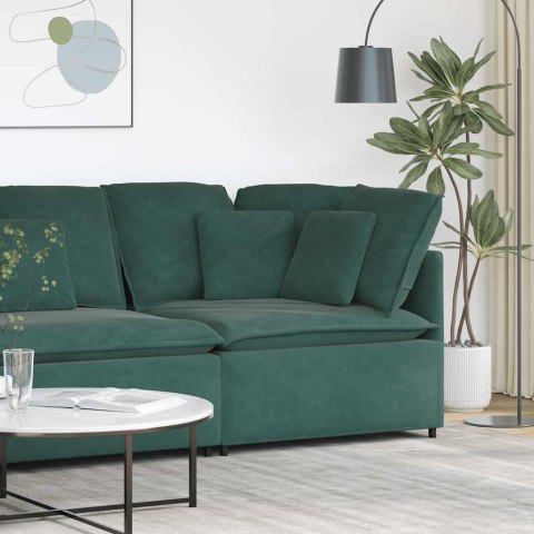 MODUŁOWY NAROŻNIK SOFA Z PODUSZKAMI CIEMNOZIELONY 100CM