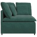 MODUŁOWY NAROŻNIK SOFA Z PODUSZKAMI CIEMNOZIELONY 100CM