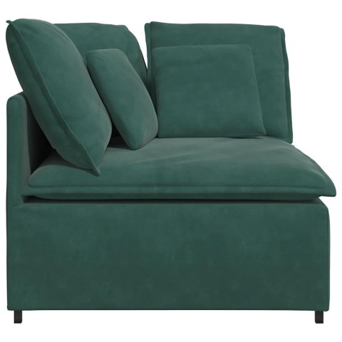 MODUŁOWY NAROŻNIK SOFA Z PODUSZKAMI CIEMNOZIELONY 100CM