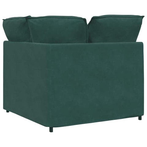 MODUŁOWY NAROŻNIK SOFA Z PODUSZKAMI CIEMNOZIELONY 100CM