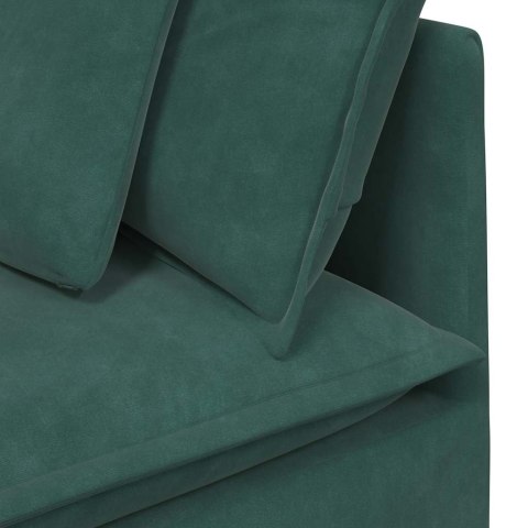 MODUŁOWY NAROŻNIK SOFA Z PODUSZKAMI CIEMNOZIELONY 100CM