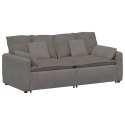 SOFA MODUŁOWA Z PODUSZKAMI JASNOSZARA