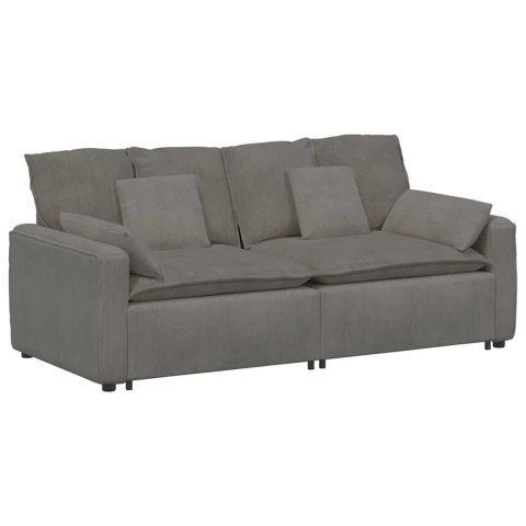 SOFA MODUŁOWA Z PODUSZKAMI JASNOSZARA