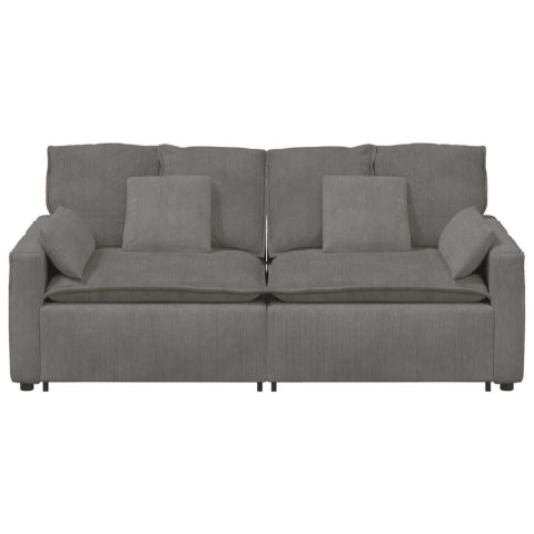 SOFA MODUŁOWA Z PODUSZKAMI JASNOSZARA