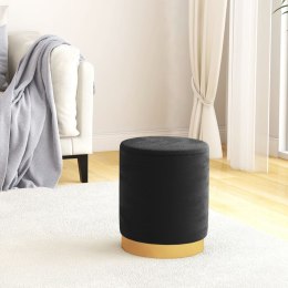 TABORET PUFA Z AKSAMITU ZE SCHOWKIEM CZARNY