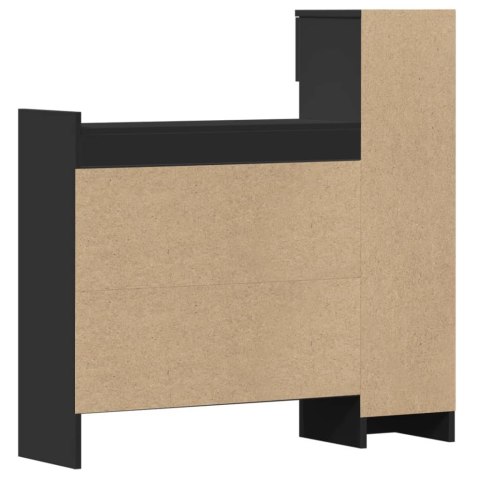 SZAFKA NA BUTY CZARNA 100,5X28X100CM