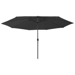 PARASOL OGRODOWY Z LED 400CM CZARNY