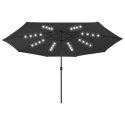 PARASOL OGRODOWY Z LED 400CM CZARNY