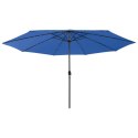 PARASOL OGRODOWY Z LED 400CM NIEBIESKI
