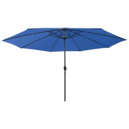 PARASOL OGRODOWY Z LED 400CM NIEBIESKI