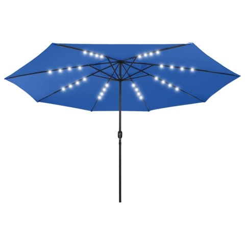 PARASOL OGRODOWY Z LED 400CM NIEBIESKI