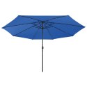 PARASOL OGRODOWY Z LED 400CM NIEBIESKI