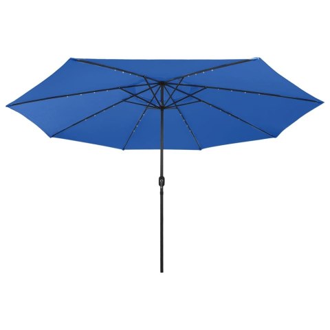 PARASOL OGRODOWY Z LED 400CM NIEBIESKI
