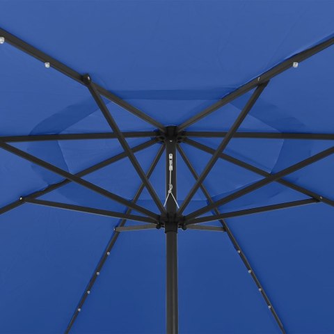 PARASOL OGRODOWY Z LED 400CM NIEBIESKI