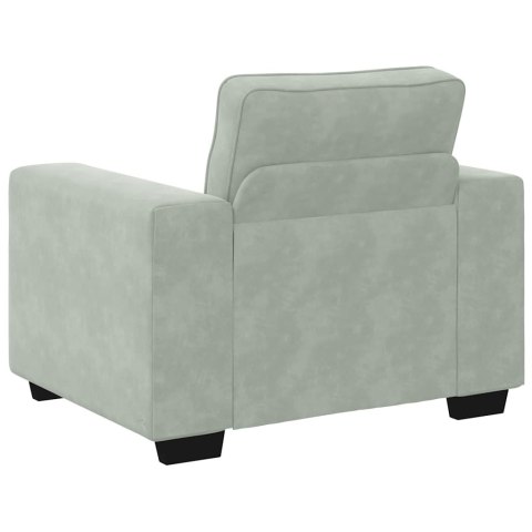 SOFA FOTEL JASNOSZARY 60CM AKSAMIT