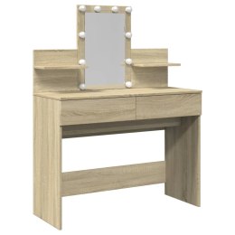 TOALETKA Z OŚWIETLENIEM LED DĄB SONOMA 100X40X130CM