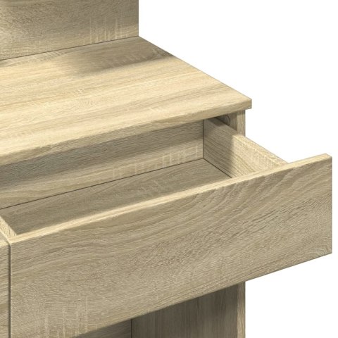 TOALETKA Z OŚWIETLENIEM LED DĄB SONOMA 100X40X130CM