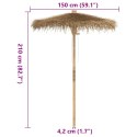 PARASOL TIKI Z BALDACHIMEM Z LIŚCI BANANOWCA 150CM BAMBUS