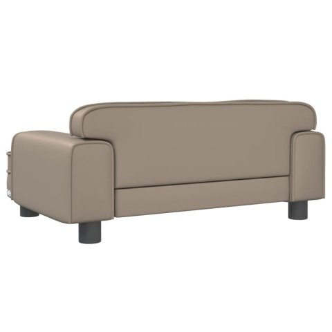 SOFA DLA DZIECI CAPPUCCINO 70X45X30CM SZTUCZNA SKÓRA
