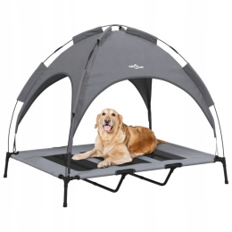LEGOWISKO LEŻANKA DLA PSA DO 54KG Z BALDACHIMEM OCHRONA PRZED SŁOŃCEM
