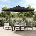 PARASOL WISZĄCY Z ALUMINIOWYM SŁUPKIEM 350CM CZARNY