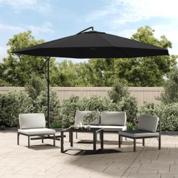 PARASOL WISZĄCY Z ALUMINIOWYM SŁUPKIEM 350CM CZARNY