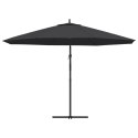 PARASOL WISZĄCY Z ALUMINIOWYM SŁUPKIEM 350CM CZARNY