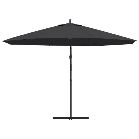 PARASOL WISZĄCY Z ALUMINIOWYM SŁUPKIEM 350CM CZARNY