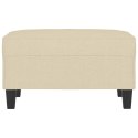 PODNÓŻEK KREMOWY 70X55X41CM TAPICEROWANY TKANINĄ