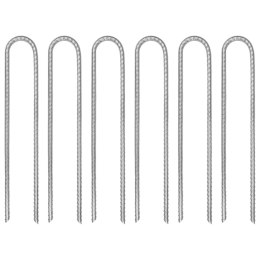 ŚLEDZIE DO NAMIOTU 6 SZT. KSZTAŁT U 30CM Ø7MM STAL