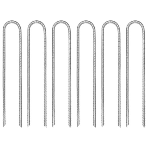 ŚLEDZIE DO NAMIOTU 6 SZT. KSZTAŁT U 30CM Ø7MM STAL