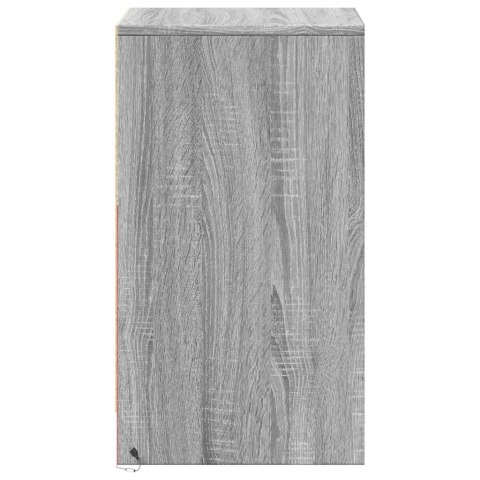 SZAFKA NOCNA Z LED SZARY DĄB SONOMA